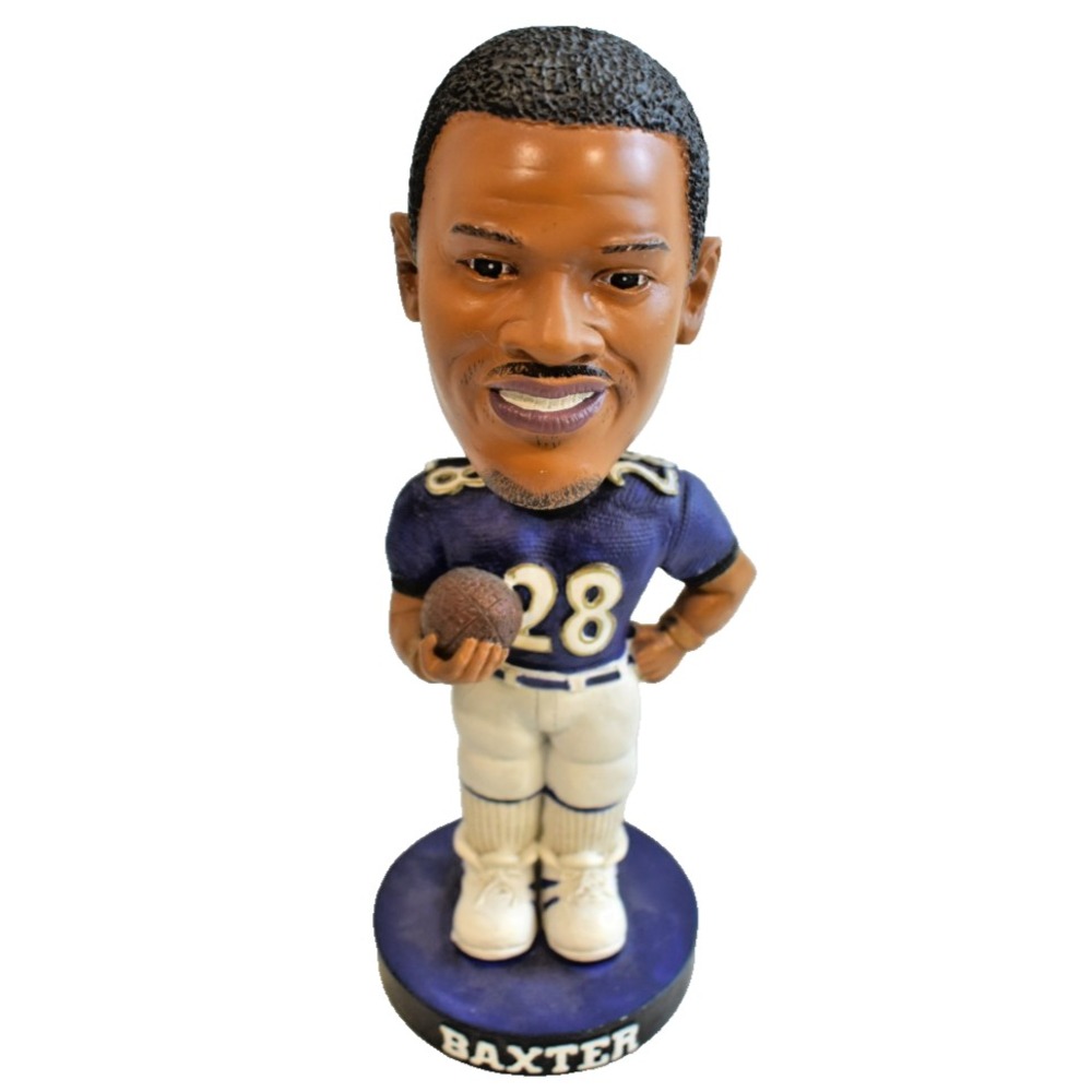 Baltimore Ravens Gary Baxter #28 Bobblehead NFL Citgo Cornerback Purple Jersey